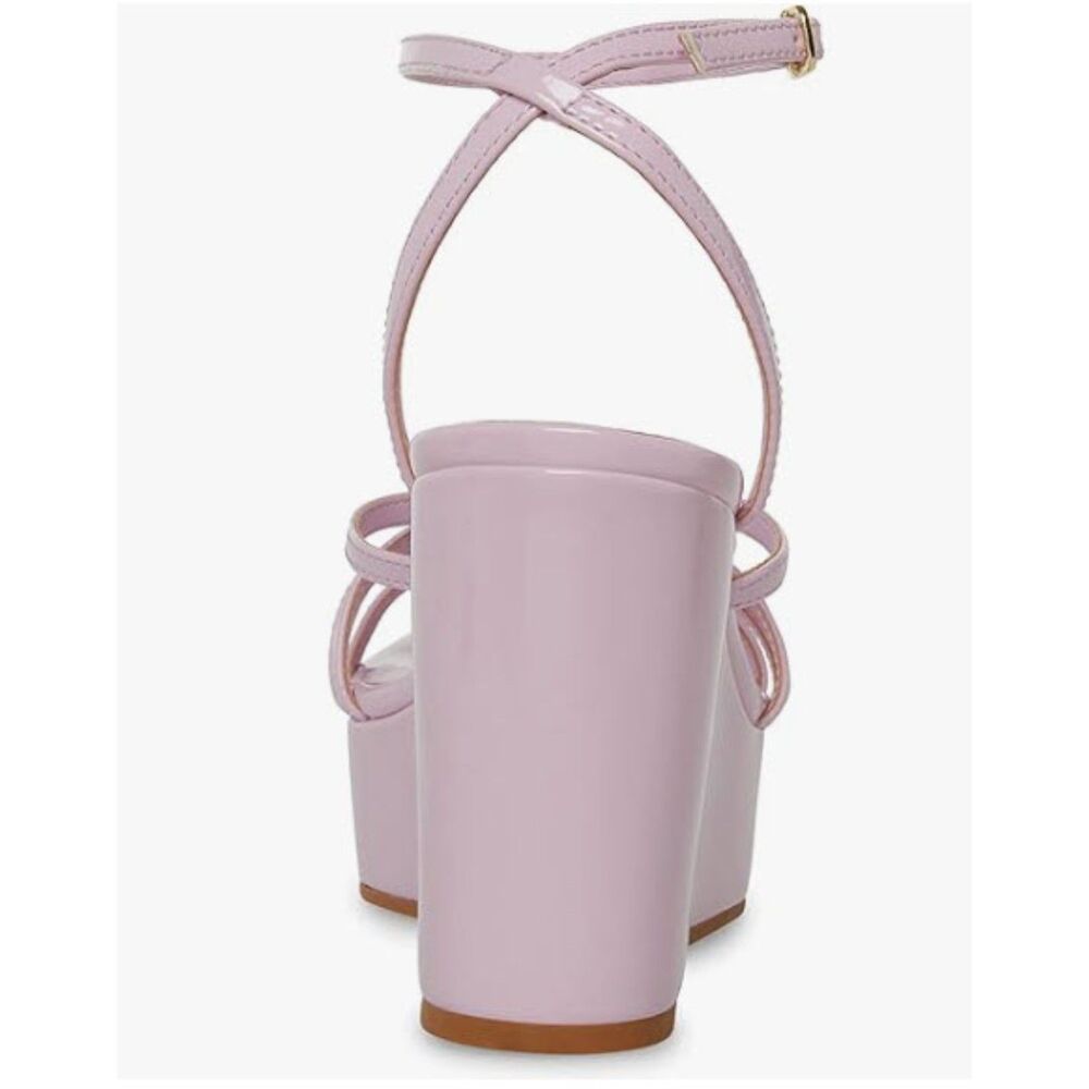 Madden Girl Lavender Strappy Platform Wedge Sandals - Picture 3 of 5